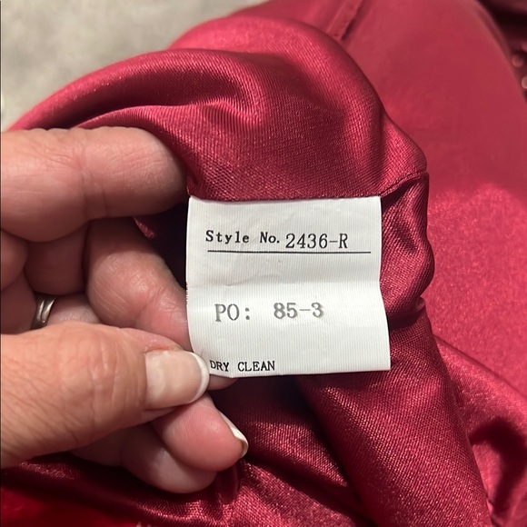 Revelry Red long deep evening dress One Shoulder SequiGown for Weddings zs 22 - Picture 14 of 16